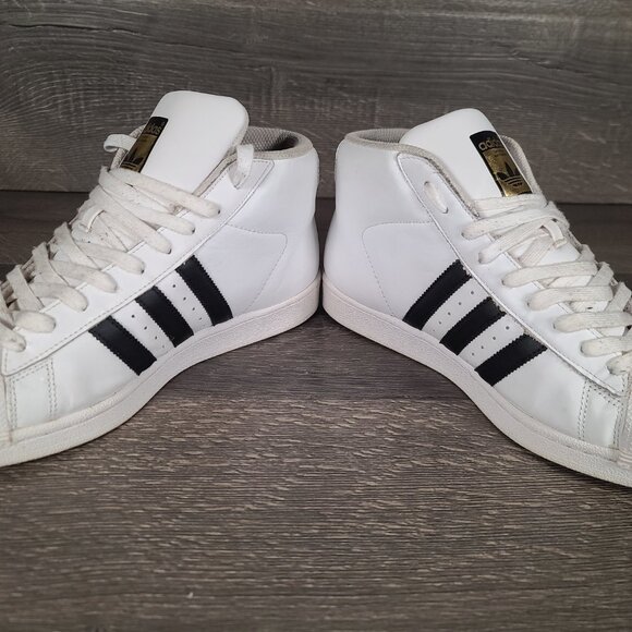 Adidas Pro Model S85956 High Top White/Black Men’s Size 9 - Picture 6 of 11